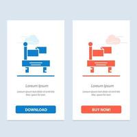 Flag Train Transportation  Blue and Red Download and Buy Now web Widget Card Template vector