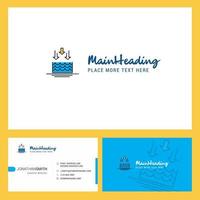 Water evaporation Logo design with Tagline Front and Back Busienss Card Template Vector Creative Design