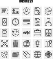 los iconos de línea de negocio establecidos para el kit de uxui móvil de infografía y el diseño de impresión incluyen gráfico de computadora portátil computadora portátil juego de dardos enfoque eps 10 vector