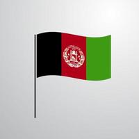 Afghanistan waving Flag vector