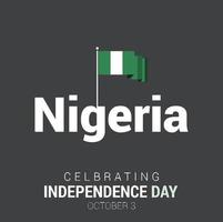 Nigeria Independence day design vector