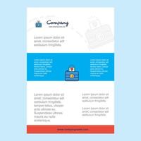 Template layout for Camera comany profile annual report presentations leaflet Brochure Vector Background