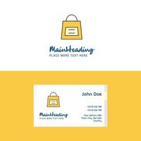 Flat Shopping bag Logo and Visiting Card Template Busienss Concept Logo Design vector