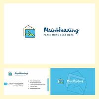 Image frame Logo design with Tagline Front and Back Busienss Card Template Vector Creative Design