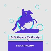 Lets Explore the beauty of Bronze Horseman St Petersburg Russia National Landmarks vector