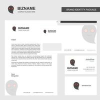 Ghost Business Letterhead Envelope and visiting Card Design vector template