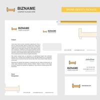 Bed Business Letterhead Envelope and visiting Card Design vector template