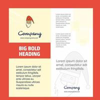 Santa clause Company Brochure Title Page Design Company profile annual report presentations leaflet Vector Background