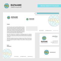 Protected internet Business Letterhead Envelope and visiting Card Design vector template