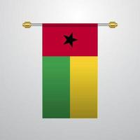 bandera colgante de guinea bissau vector