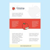 Template layout for Apple comany profile annual report presentations leaflet Brochure Vector Background