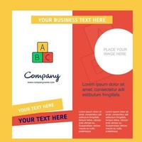 Alphabets blocks Company Brochure Template Vector Busienss Template