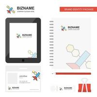 Satellite Business Logo Tab App Diary PVC Employee Card and USB Brand Stationary Package Design Vector Template