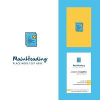 Text document Creative Logo and business card vertical Design Vector