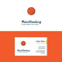 Flat Basketball Logo and Visiting Card Template Busienss Concept Logo Design vector