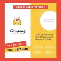 Love letter Company Brochure Template Vector Busienss Template