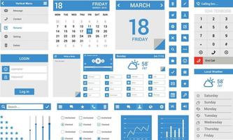 Mobile app User interface design vector