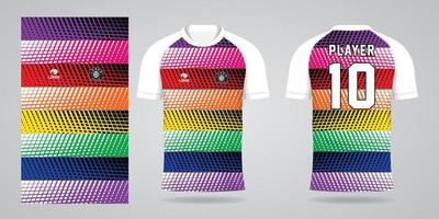 colorful football jersey sport design template vector