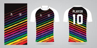 colorful football jersey sport design template vector