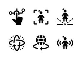 Simple Set of Virtual Reality Related Vector Line Icons