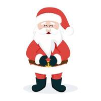 Happy smiling Santa Claus. Pro Vector. vector