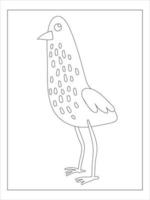 Bird Coloring page for kids vector