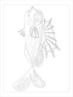 Sea Animals Coloring Page vector