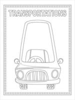 Truck transportations coloring page