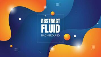 abstract blue orange background with fluid shapes. suitable for banner, presentation,poster, website, etc.vector illustration vector