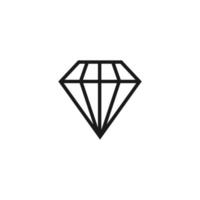 simple diamond icon on white background vector