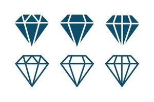 simple diamond icon on white background vector