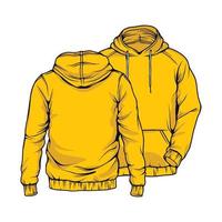 ilustración de maqueta de chaqueta y chaqueta de bombardero de camiseta simple en estilo vectorial vector