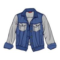 Jacket and plain t shirt bomber jacket mock up illustration in vector style