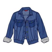 Jacket and plain t shirt bomber jacket mock up illustration in vector style