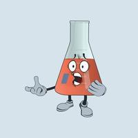 Philip's beaker cartoon character with facial expression vector