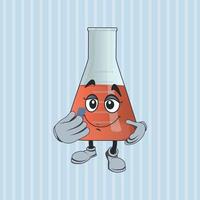Philip's beaker cartoon character with facial expression vector