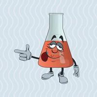 Philip's beaker cartoon character with facial expression vector