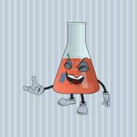 Philip's beaker cartoon character with facial expression vector