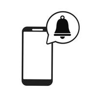 smartphone with notification bubble chat vector