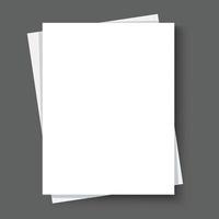 Blank notebook paper sheet vector illustration