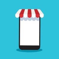Online shopping on application and mobile concept, digital marketing online vector