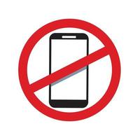 phone ban sign. prohibition icon vector illustration