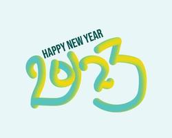 Happy New Year 2023 vector