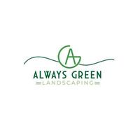 Natural touch letter AG logo design, Always Green, for company vector