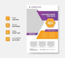 Modern real estate promotion flyer poster brochure design template vector