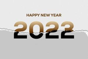 happy new year with torn paper effect changed from 2022 to 2023. design vector. copy space vector