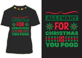 Christmas T-shirt Design vector