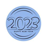 2023 Happy New Year logo text design. Number 2023 design template for calendar. Vector illustration