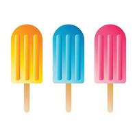 Ice pops isolated on a white background. vector