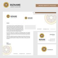 Wheel Business Letterhead Envelope and visiting Card Design vector template